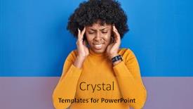  Presentation with stress - Presentation theme featuring black-woman-with-curly-hair background and a gold colored foreground