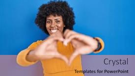  Presentation with romantic love - Presentation consisting of black-woman-with-curly-hair background and a  colored foreground