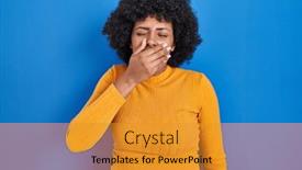  Presentation with sleepiness - Presentation design having black-woman-with-curly-hair background and a gold colored foreground