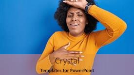  Presentation with fever - Slide set with black-woman-with-curly-hair background and a  colored foreground