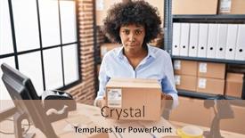  Presentation with woman crying - PPT theme consisting of black-woman-with-curly-hair background and a  colored foreground