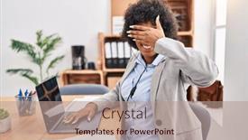  Presentation with black woman - PPT theme having black-woman-with-curly-hair background and a  colored foreground