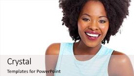  Presentation with african american women - Presentation theme consisting of black women - attractive african american woman closeup background and a light gray colored foreground