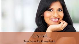  Presentation with black women - Cool new PPT theme with black women - close up portrait of indian backdrop and a coral colored foreground