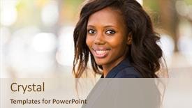  Presentation with black women - Theme featuring black women - portrait of young african businesswoman background and a lemonade colored foreground