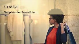  Presentation with black women - PPT layouts featuring black women - shopping day background and a blonde colored foreground