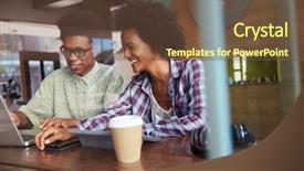  Presentation with two black women - Slides having black women - two young businesspeople working background and a tawny brown colored foreground