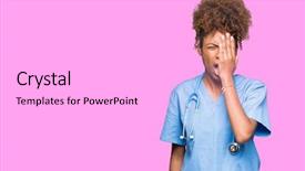  Presentation with eye african american models - Theme enhanced with black women - young african american doctor woman background and a white colored foreground