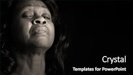  Presentation with aged - Presentation theme enhanced with black women depression - beautiful middle-aged african american woman background and a  colored foreground