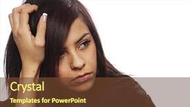  Presentation with acting - Cool new slides with black women depression - face of a sad young backdrop and a tawny brown colored foreground