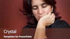  Presentation with black women - PPT theme with black women depression - portrait of a worried background and a tawny brown colored foreground