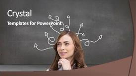  Presentation with prayer image - Colorful PPT theme enhanced with black women pulled directions - composite image of thoughtful brunette backdrop and a dark gray colored foreground