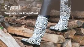  Presentation with black women - PPT theme with black-women-s-boots background and a gray colored foreground