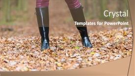  Presentation with black women - Cool new PPT theme with black-women-s-boots backdrop and a coral colored foreground