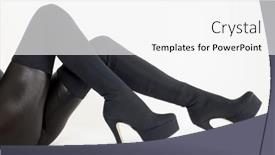  Presentation with black women - Amazing slide set having black-women-s-boots backdrop and a white colored foreground