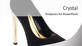  Presentation with black women teach - PPT theme with black women shoe isolated on white background background and a white colored foreground