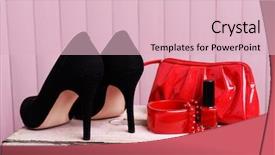  Presentation with black women - Beautiful presentation theme featuring black women shoes and beautician backdrop and a lemonade colored foreground