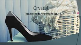  Presentation with black women - Amazing slides having black women shoes and scarf on bench on wooden background backdrop and a light gray colored foreground