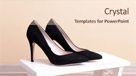  Presentation with black women - PPT theme having black women shoes in room background and a lemonade colored foreground