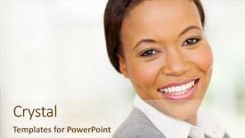  Presentation with wind energy close up portrait - Audience pleasing PPT theme consisting of black women smiling - close up portrait of pretty backdrop and a  colored foreground