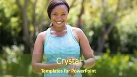  Presentation with man watching woman preparing vegetables - Cool new presentation theme with black women smiling - happy woman posing and touching backdrop and a tawny brown colored foreground