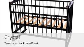  Presentation with black baby - Amazing PPT layouts having black-wooden-baby-furniture-bed backdrop and a white colored foreground