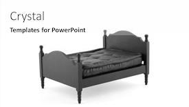  Presentation with white black grafitti - Presentation design with black-wooden-bed-miniature background and a white colored foreground