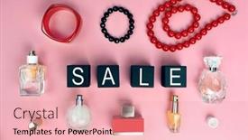  Presentation with pink black - Presentation theme enhanced with black wooden cubes with perfumes and accessories on pink background sale concept background and a lemonade colored foreground