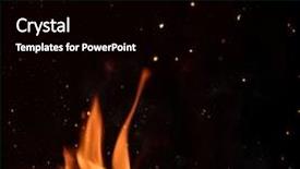  Presentation with summer party - PPT theme consisting of black yellow flame - empty flaming charcoal grill background and a black colored foreground
