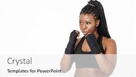  Presentation with black woman - Theme featuring black-young-woman-looking-aside background and a white colored foreground