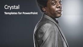  Presentation with black youth - Presentation theme with black youth - african man in suit shot background and a dark gray colored foreground