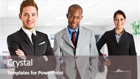  Presentation with black youth - Beautiful slide deck featuring black youth - happy businesspeople in their office backdrop and a gray colored foreground