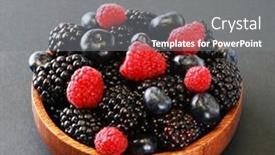  Presentation with bowl - Slide deck having blackberries-raspberry-and-blueberrys background and a  colored foreground