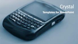  Presentation with blackberry - Beautiful presentation design featuring blackberry - personal communication device - email backdrop and a seafoam green colored foreground