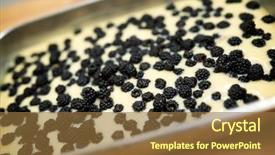  Presentation with baking cake - Presentation theme featuring blackberry - sponge cake with blackberries ready background and a tawny brown colored foreground