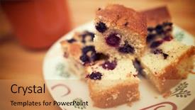  Presentation with banoffee pie cake on white - Beautiful presentation featuring blackberry - sponge cake with blackberries backdrop and a coral colored foreground