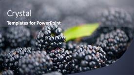  Presentation with food market - Theme consisting of blackberry-closeup-background-fresh-ripe background and a gray colored foreground