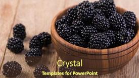  Presentation with blackberry - Slide set with blackberry-on-a-wooden-table background and a tawny brown colored foreground