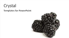  Presentation with blackberry - Presentation theme consisting of blackberry pile isolated background and a white colored foreground