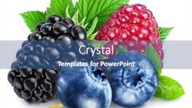  Presentation with blueberries - PPT theme having blackberry-raspberry-and-blueberries background and a  colored foreground