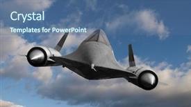  Presentation with war spy - PPT theme enhanced with blackbird cold war spy plane background and a ocean colored foreground