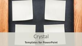  Presentation with stuck - Cool new theme with blackboard and empty sticky notes stuck to the front backdrop and a sky blue colored foreground