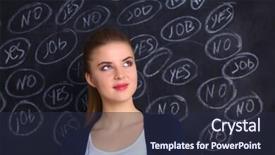  Presentation with blackboard - Beautiful presentation featuring blackboard background and thinking yes backdrop and a  colored foreground
