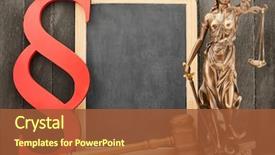  Presentation with law - PPT theme enhanced with blackboard background justitia as law background and a red colored foreground