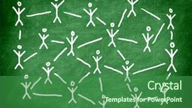  Presentation with social media - Theme having social media network networking concept background and a forest green colored foreground