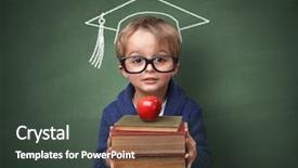  Presentation with future education - PPT theme having blackboard concept for university education background and a dark gray colored foreground