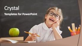  Presentation with back school - Audience pleasing presentation consisting of blackboard girl reading the book backdrop and a dark gray colored foreground