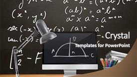  Presentation with composite - Slide deck having blackboard graphics of math background and a dark gray colored foreground