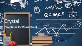  Presentation with math science - Presentation consisting of blackboard graphics of math background and a ocean colored foreground