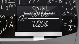  Presentation with composite - Audience pleasing PPT layouts consisting of blackboard graphics of math backdrop and a dark gray colored foreground